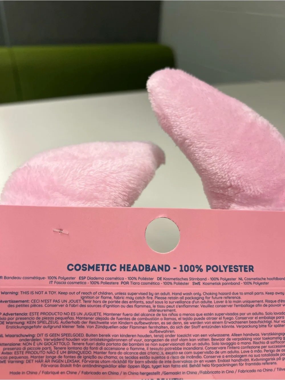 Disney Stitch Pink Plush Cosmetic Headband MAD BEAUTY